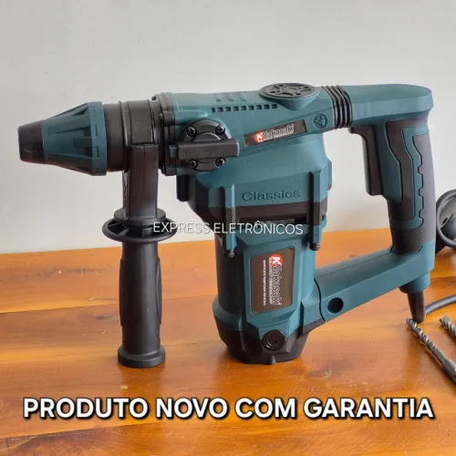 MARTELETE ROMPEDOR PERFURADOR 1600W NAKASAKI PROFISSIONAL COMPLETO NOVO