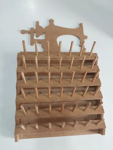 Porta linha de costura de MDF 