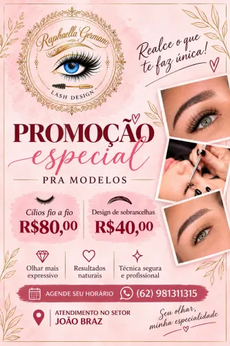 Extensão de cílios e sombrancelha 