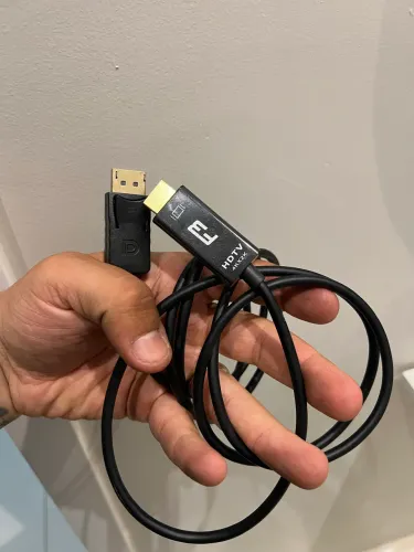 Cabo displayport X hdmi para ligar placa de vídeo a monitores ou tv