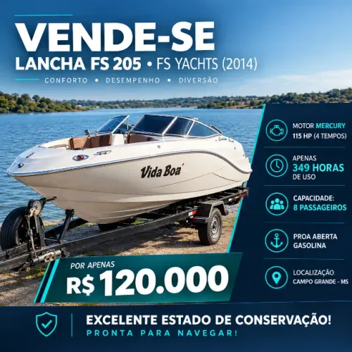 LANCHA FS 205 (2014) - MOTOR MERCURY 115HP