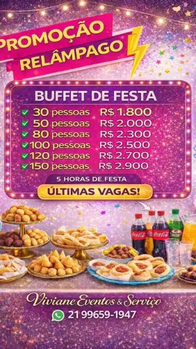 Buffet infantil e Adulto 