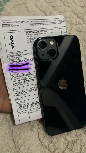 iPhone 13 256 gb ( nota fical da vivo 1 ano e 6 meses uso )