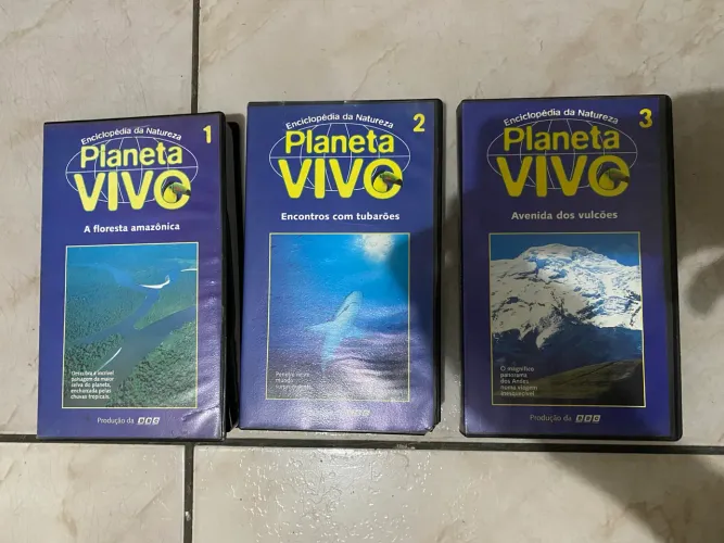 Lote fitas Vhs Planeta Vivo - Volumes 1, 2 e 3.