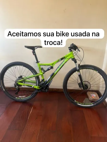 Bicicleta Cannondale aro 29 full rockshox shimano slx aceitamos troca