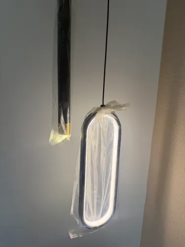 Par de Pendentes LED Modernos Preto Fosco - Novos