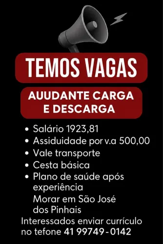 Ajudante carga e descarga 