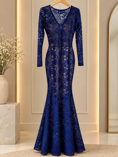 Vestido azul escuro