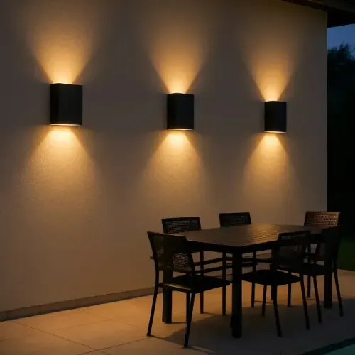 Luminária Andarela Solar LED, Luz branca para parede. A prova de água