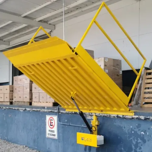 DOCA NIVELADORA RAMPA HIDRÁULICA MANUAL 4.000kg ARTAMA 2,30m x 2,00m. c/ Proteção Lateral