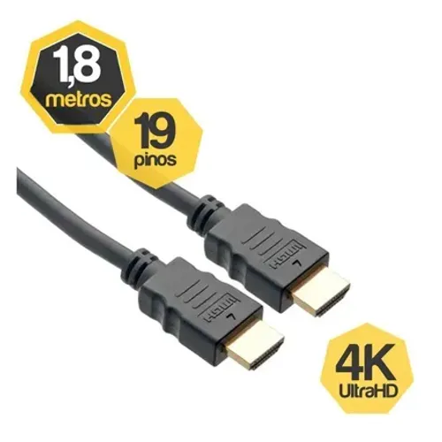 Cabo HDMI Novo Lacrado Ps5, Xbox Series X, Series S, Ps4, Ps3, Nintendo Switch, Notebook