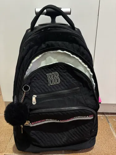 Mochila de rodinhas Rebecca Bonbon - Com defeito no zíper