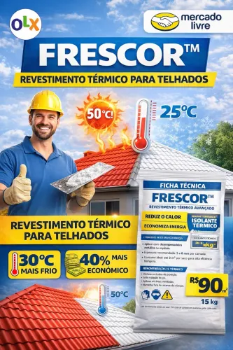 Massa térmica para alvenaria. Produto novo! Tecnologia patenteada!