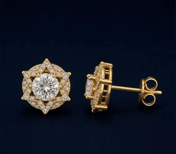 Brincos Prata 925 Banhada a Ouro 18K