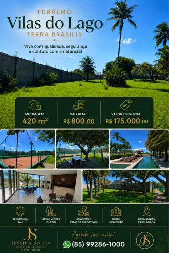 Terreno 420m² no Vilas do Lago Terra Brasilis