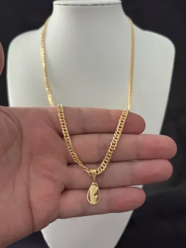 Corrente masculina em moeda antiga joias lindas que não descasca