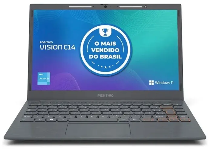 Notebook Positivo Vision C14 Lumina Bar Intel Celeron 4GB 128GB eMMC 14