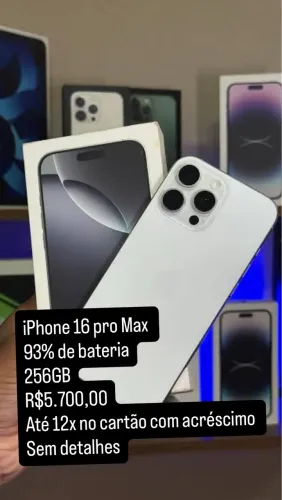 iPhone 16 pro Max 93% bateria