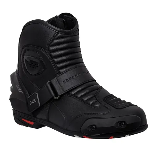 Bota Motociclista X11 Race Sport Couro Sintético Cano Curto c/ Proteções 