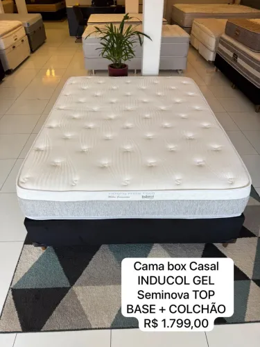 Cama box Casal MANNES SEMINOVA TOP - ENTREGO