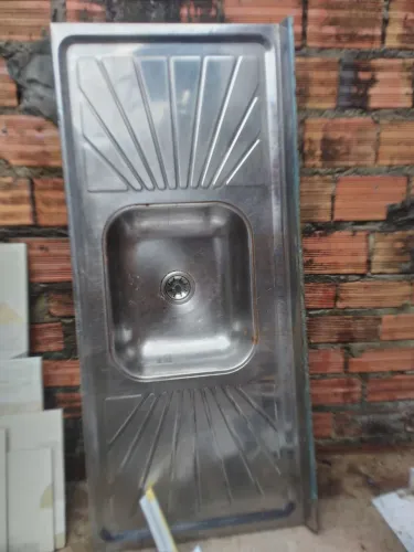 Pia inox para cozinha de 1,20.