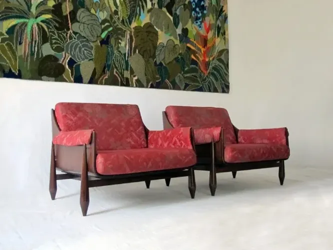 Poltronas Baixas Modernistas - Jacarandá - Vintage