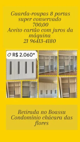 Vendo Guarda-roupas 8 portas super conservado