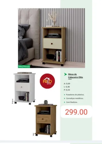 Mesa de cabeceira otto,entrega e monta, super promoção
