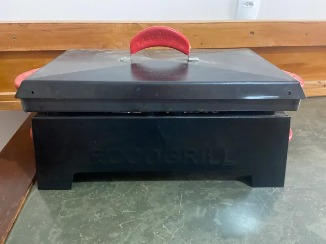 Eccogrill Chapa Rechaud A Álcool Portátil 3 Em 1