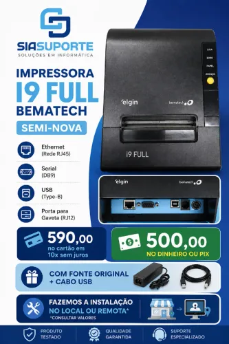 IMPRESSORA TERMICA I9 BEMATECH - SEMINOVA