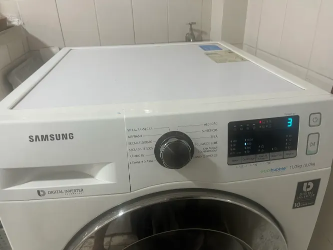 Máquina de lavar Samsung Eco bubble 11kg com defeito