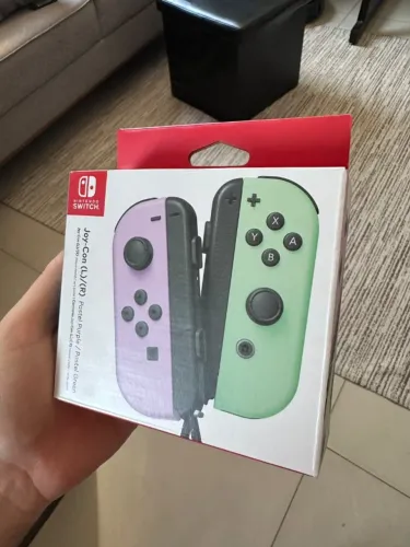 Controle Joy Con Roxo E Verde Pastel - Nintendo Switch