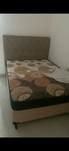 Cama nova com colchão e encosto 600,00