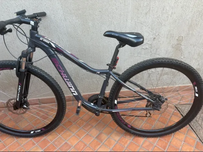Bicicleta Aro 29 Schwinn 21 marchas nevada 15 Mountain Bike cor cinza e roxo