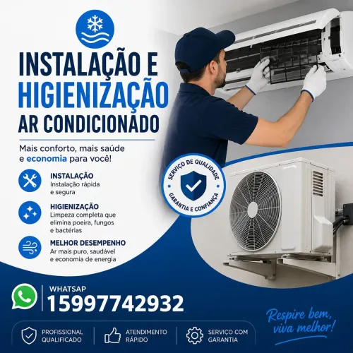 Instalação e Higienização Limpeza Ar Condicionado Sorocaba Votorantim
