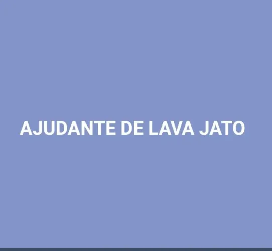 Vaga ajudante lava jato