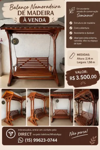 Banco de balanço namoradeira