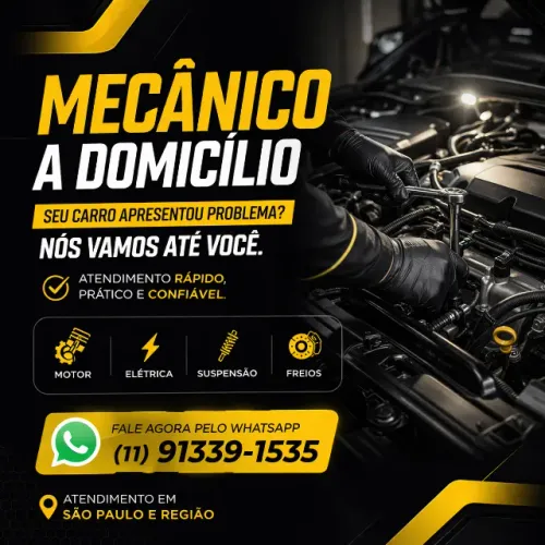 MECÂNICO A DOMICÍLIO EM SÃO PAULO | MECÂNICA AUTOMOTIVA COMPLETA | SOCORRO MECÂNICO 24H