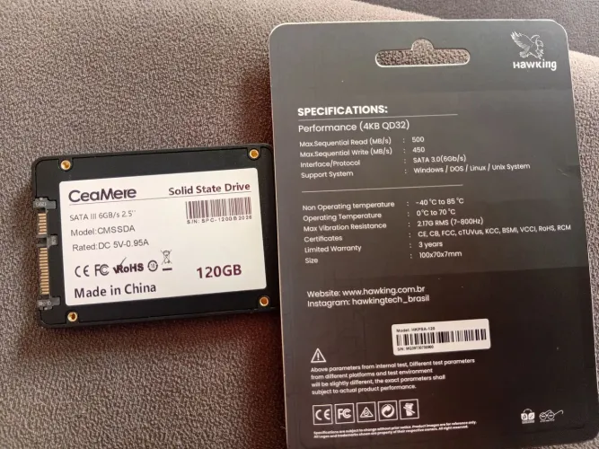 2 SSD 120GB NOVOS