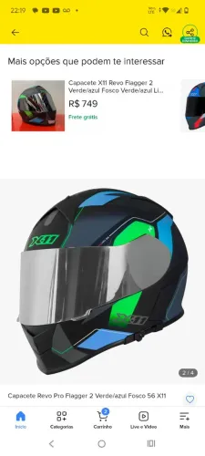 Vendo capacete 500 reais
