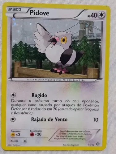 Card Pidove holográfico Pokémon TCG 2011