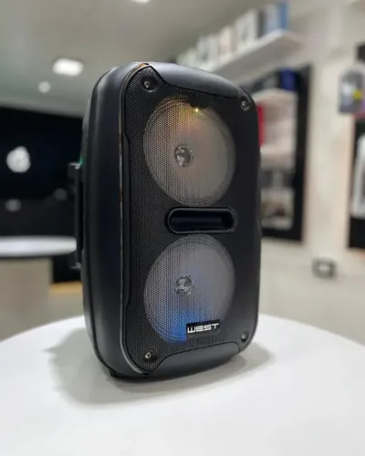 Caixa Som Bluetooth Radio Fm Top Sonic 250w Sp400 Neon 2