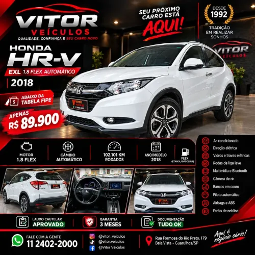 Honda HR-V EXL 1.8 Flexone 16V 5P Aut. 2018