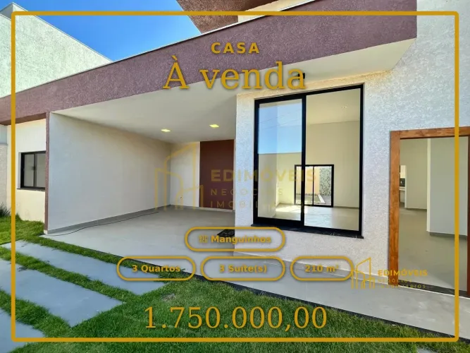 Viva com Estilo em Manguinhos: Casa Linear com 3 Suítes