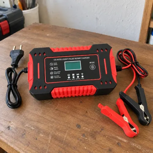Carregador Inteligente de Bateria 12V com Display Digital