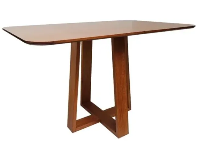 MESA IRIS 120cm TAMPO LAMINA DE MADEIRA Dividimos Em Até 10x Sem Juros