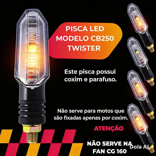 Pisca Led Sequencial motos universal