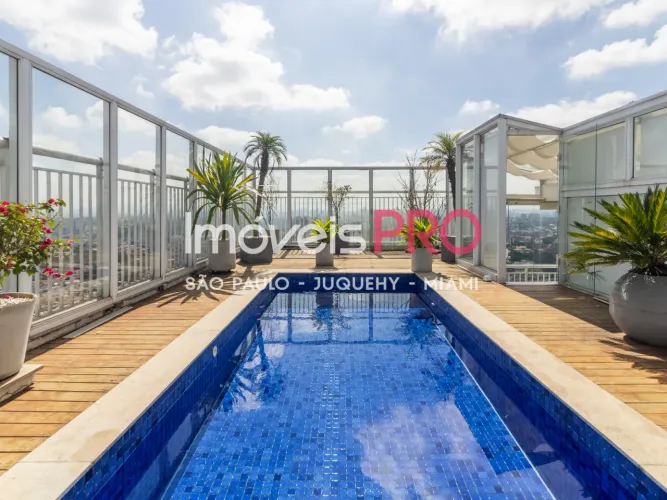 Cobertura com piscina, 4 dormitórios e lazer completo