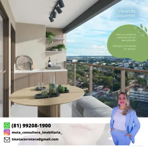 Apartamento 72m² (3 Quartos/Suíte + Varanda) com Lazer Completo - Campo Grande - RECIFE-PE