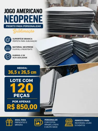 Jogo americano para personalizar